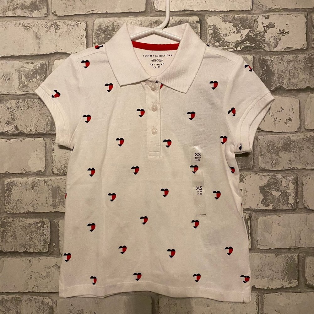 NWT Tommy Hilfiger Girl's Polo Shirt Size XS (4-5)